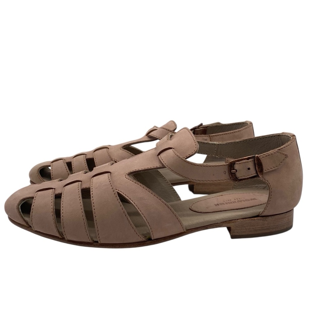 Wolverine Womens Shoes Leather Flats Size 7 Tan Sandals Casual Buckle Neutral - Picture 2 of 13